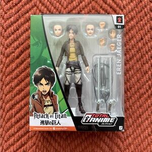 Attack on Titan Action Figure Eren Jaeger Total Anime 01 6” w/ Accessories